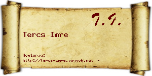 Tercs Imre névjegykártya