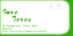 imre tercs business card